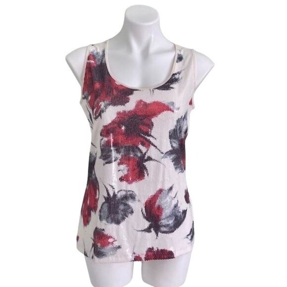 Dana Buchman Sleeveless Sequined Top Small - Picture 1 of 7